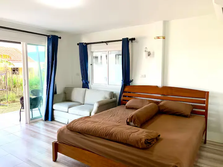 King bedroom in Bangtao15House private rental, Bangtao Beach